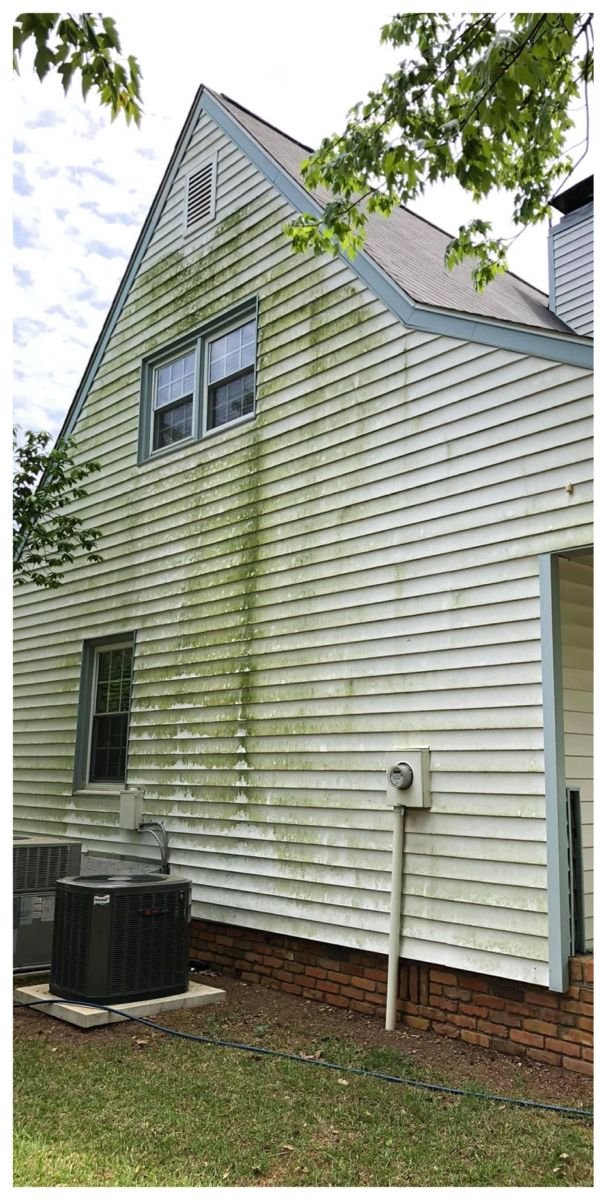 House siding pressure washing before