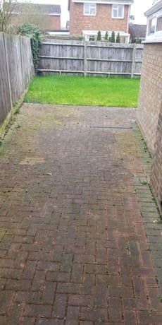 Brick Paver Patio before